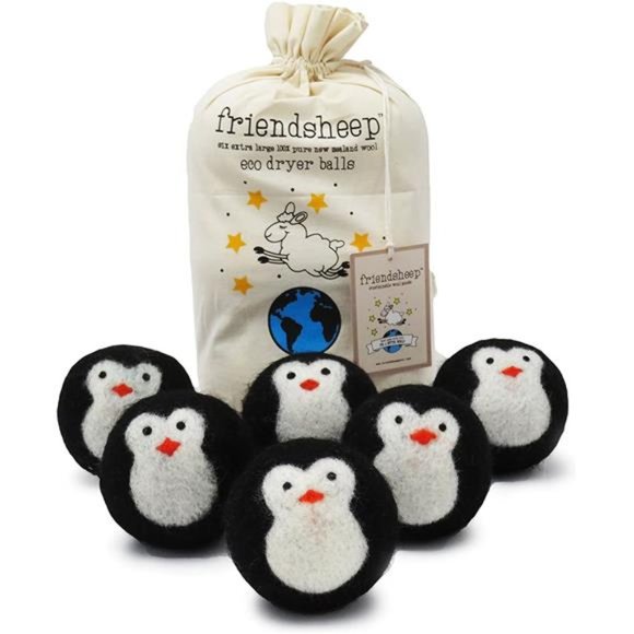 Wool Dryer Balls, Organic Fair Trade Reusable Fabric Softener,Extra Large, 6Pack - Picture 1 of 6